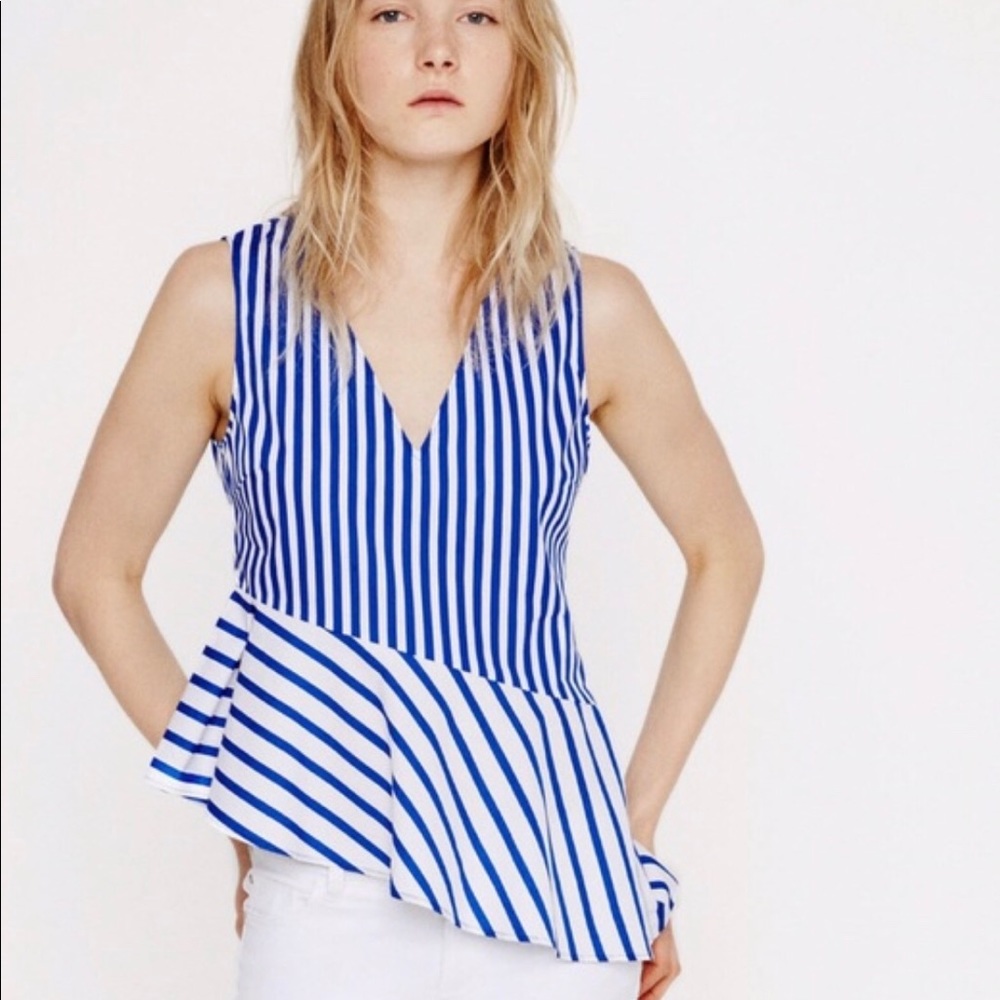 Zara stripe peplum top